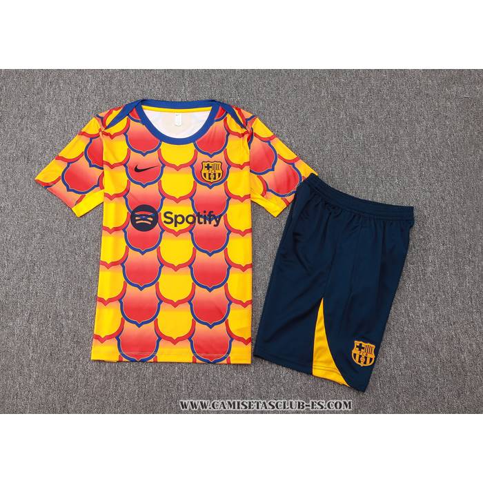 Chandal del Barcelona 24-25 Manga Corta Amarillo - Pantalon Corto